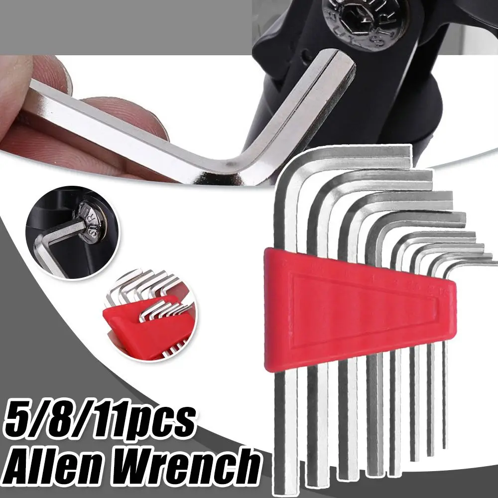 5/8/11 PCS High Quality Short Arm Tool Size Allen Key Metric Wrench Allen Wrench Inch Wrench L Wrench