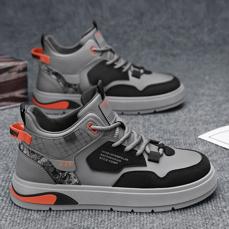 Daily Street Low Top Skate Shoes For Men Breathable Inner Lining Comfort Insole Abrasion Resistant Rubber Outsole All Match
