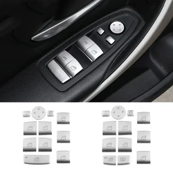 For BMW 1 3 4 5 6 7 Series X3 X4 X5 X6 Chrome ABS Car Window lift Button Switch Cover Trim Car Interior Accessories