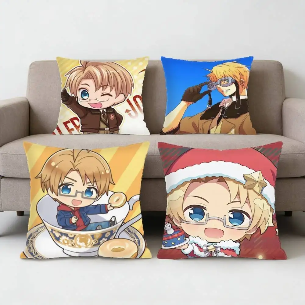 

Anime Hetalia WorldStars Alfred F. Jones Pillow Case Sofa Living Room Bedroom Headboard Backrest Cushion Square Cushion Nap Time