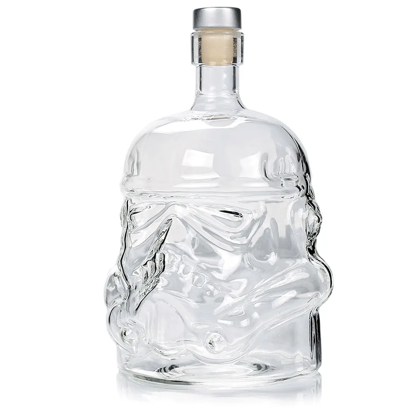 Glass Whiskey Decanter Transparent Creative Flask Carafe for Wine Scotch Bourbon Vodka Star War Gift Package for Men