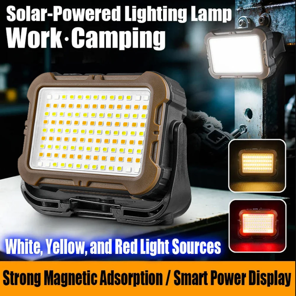 【Multifunctional Solar Camping Light With Power Bank/Hook/Magnetic 】Portable Rechargeable Lanterns For Emergency Outdoor Camping