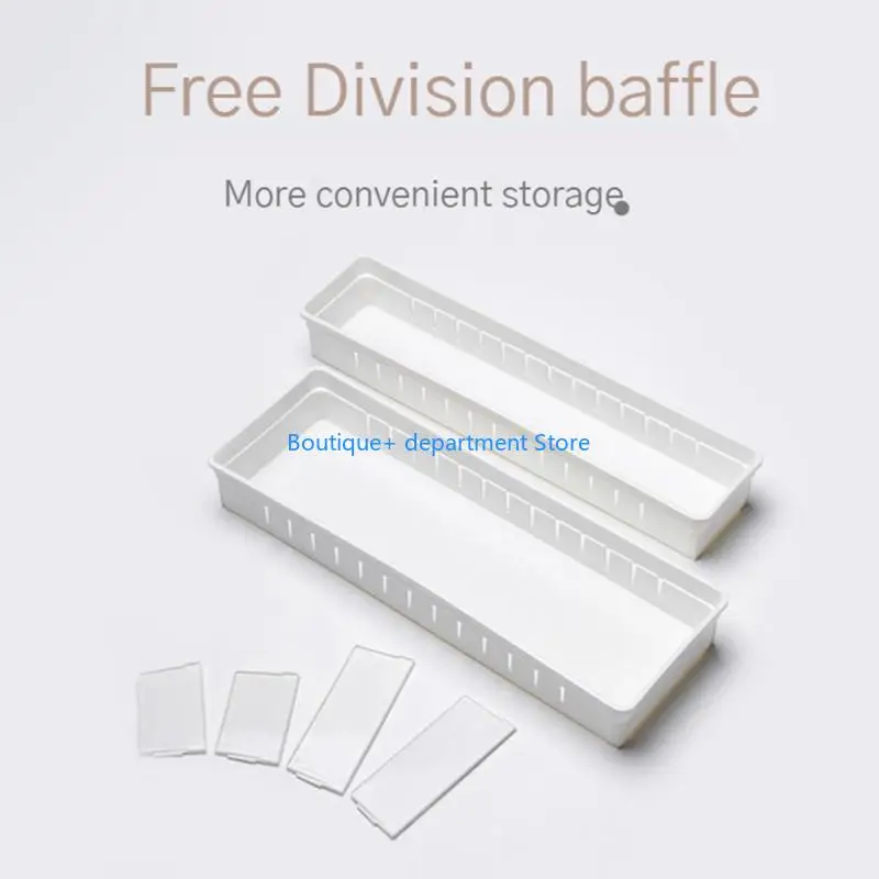 E1PD Adjustable Desk Drawer Cabinet Dividers Storage Box Bin Partition Baffle for Case Tray for Utensil Makeup Home