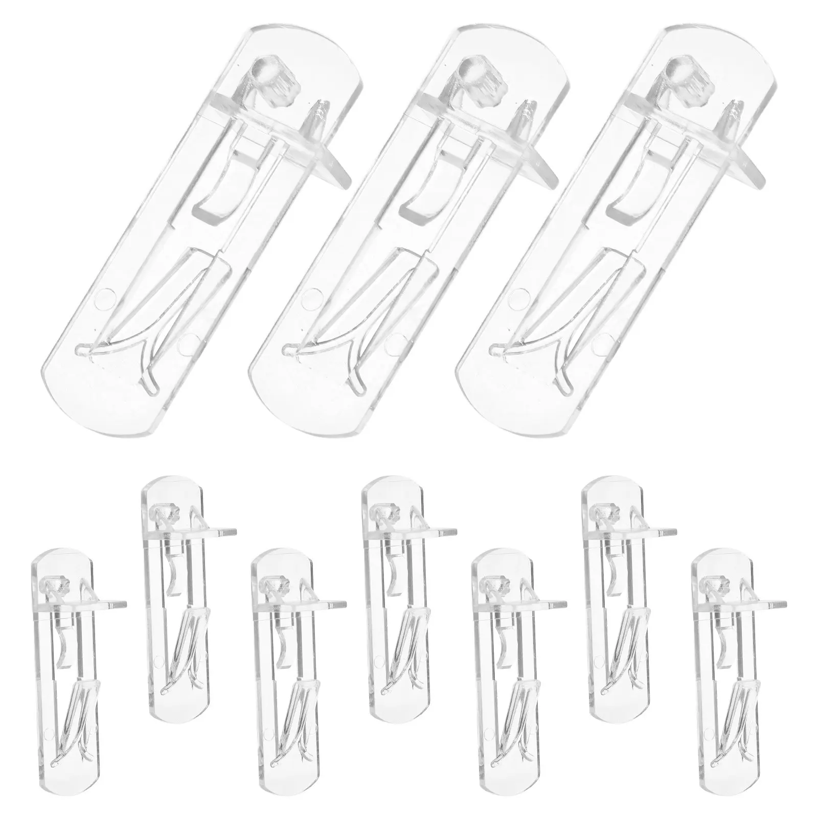 10Pcs Transparent Plastic Shelf Pegs Easy Install Adjustable Shelf Support Pins for Cabinets Bookshelves Kitchen Storage