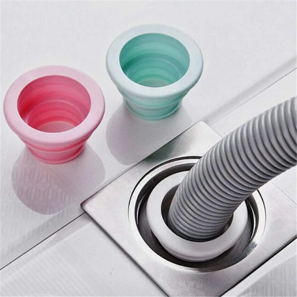 Kitchen Insect Proof Washing Machine Telescopic Floor Drain Plug Sealing Cover Sewer Pipe Seal Ring Anti-odor