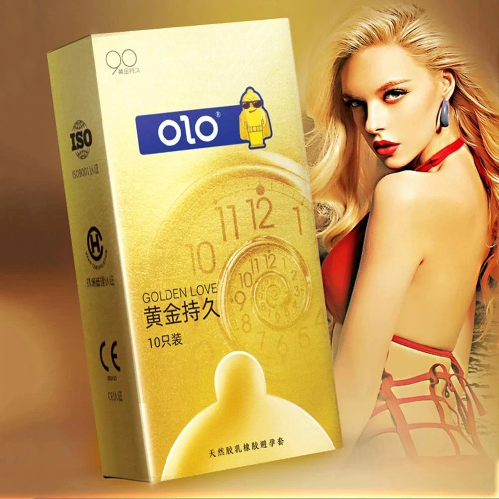 OLO Delayed Ejaculation Condom G-spot Thin Lasting Cock Penis Sleeves For Men Particles Sensitive Condoms Adult Sex Toys For 18+