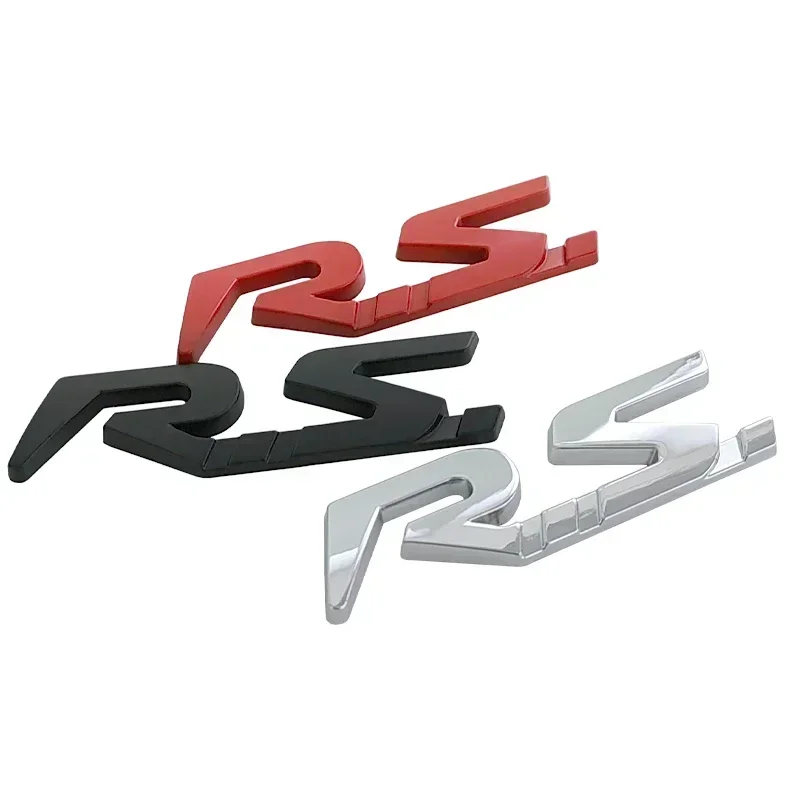 Car Sticker 3D Metal RS GT Sport Logo Rear Trunk Emblem Badge for Renault Logan Clio Megane Kangoo 1 2 3 4 Captur Espace Twingo