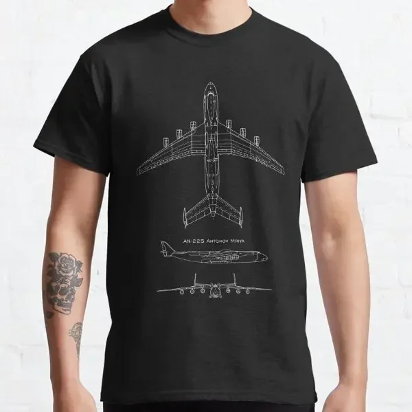 T-shirt criativa para homens, Top Idea com defensor russo, 100% algodão, AN 225, Mriya Cargo, avião, cartaz RIP