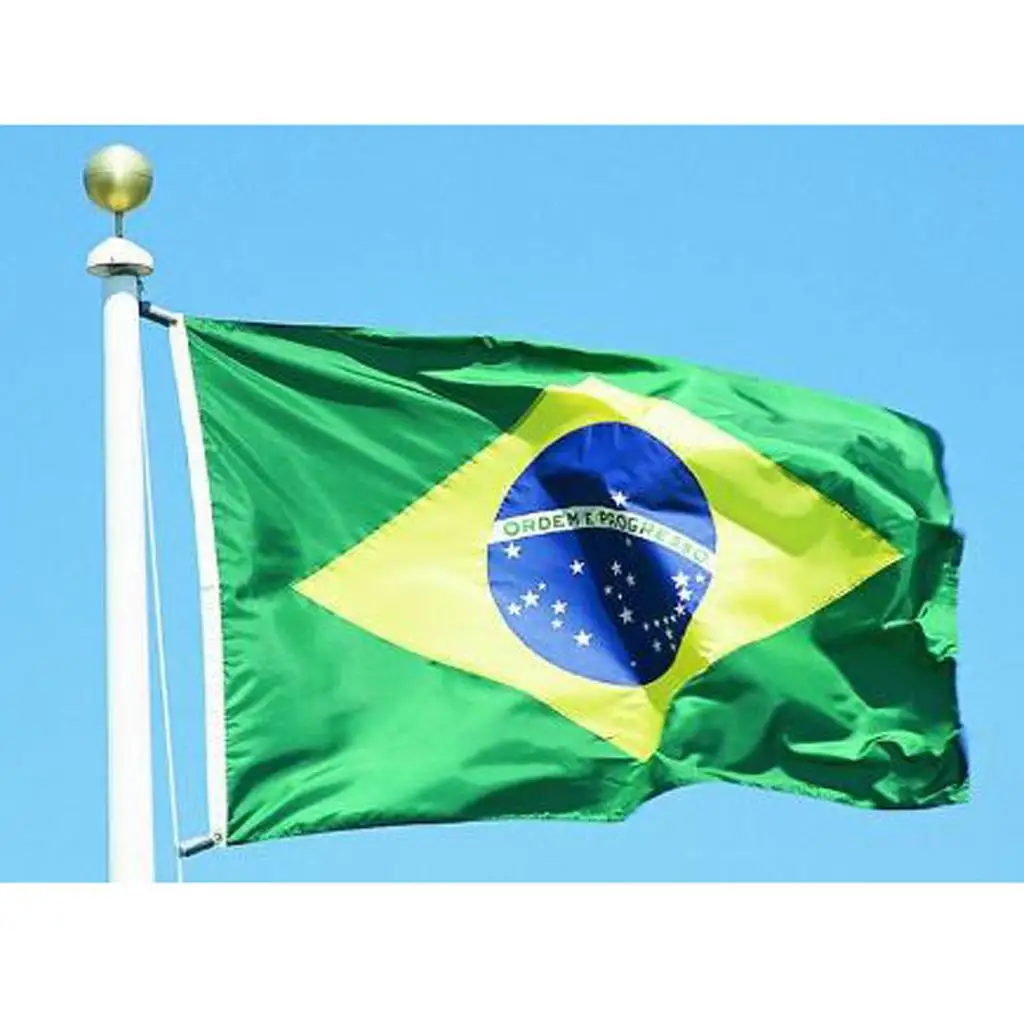 Large Brazil National Flag Brazilian Football Banner 150*90CM / 5*3FT Festival Supply