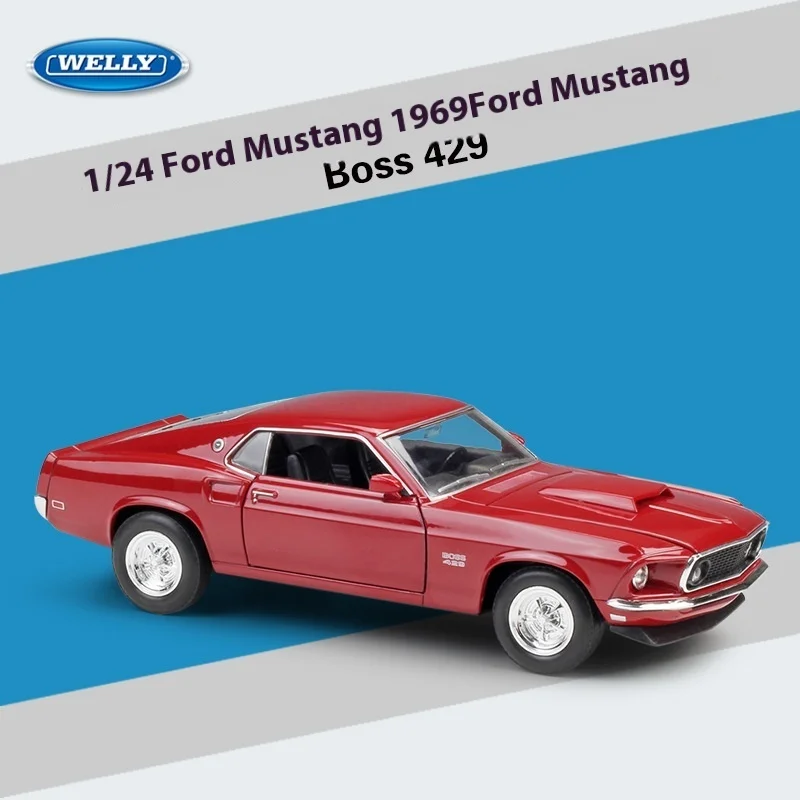 

Музыкальный автомобиль Ford Mustang 1969, многодверный Ford Mustang 1:24, имитация сплава, коллекция моделей автомобилей, подарочная модель