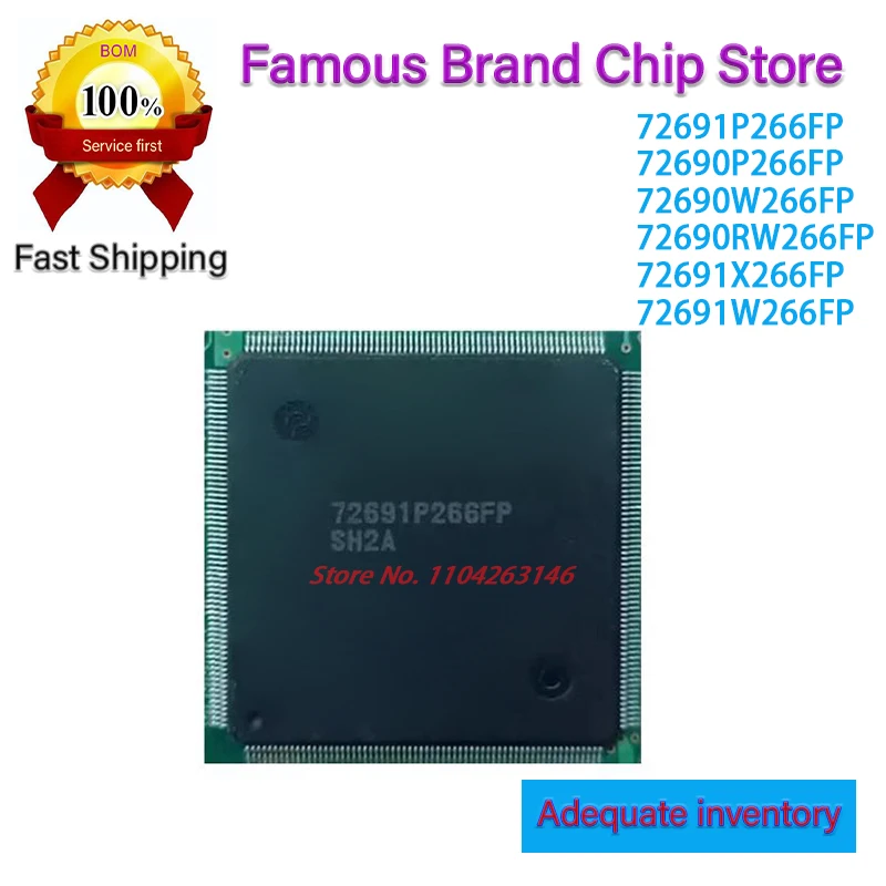 New 72691P266FP 72690P266FP 72690W266FP 72690RW266FP 72691X266FP 72691W266FP QFP Microcontroller chip 1pcs