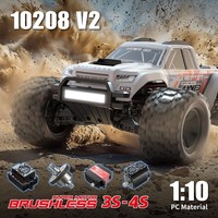 Hyper Go MJX 10208 V2 1/10 RC Car 4WD 60KM/H 80KM/H Brushless Off-Road Vehicle 2.4G Remote Control Drift Monster Truck RC Toys