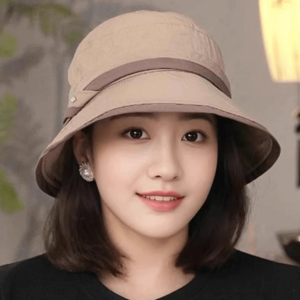 

Trendy Wide Brim Face Covering Sun Hat Lightweight Quick Drying Bucket Caps Versatile Style Foldable Fisherman Hat Outdoor
