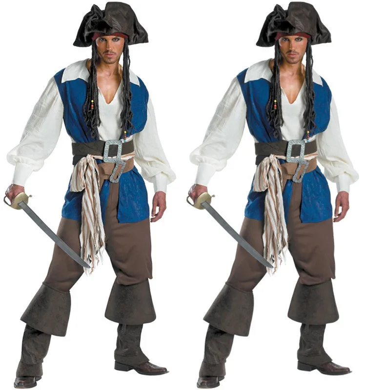 Loween orm زوجين القراصنة الزي الرجال Ja القراصنة ip الكابتن زي المرأة القراصنة زي أحجام منفصلة