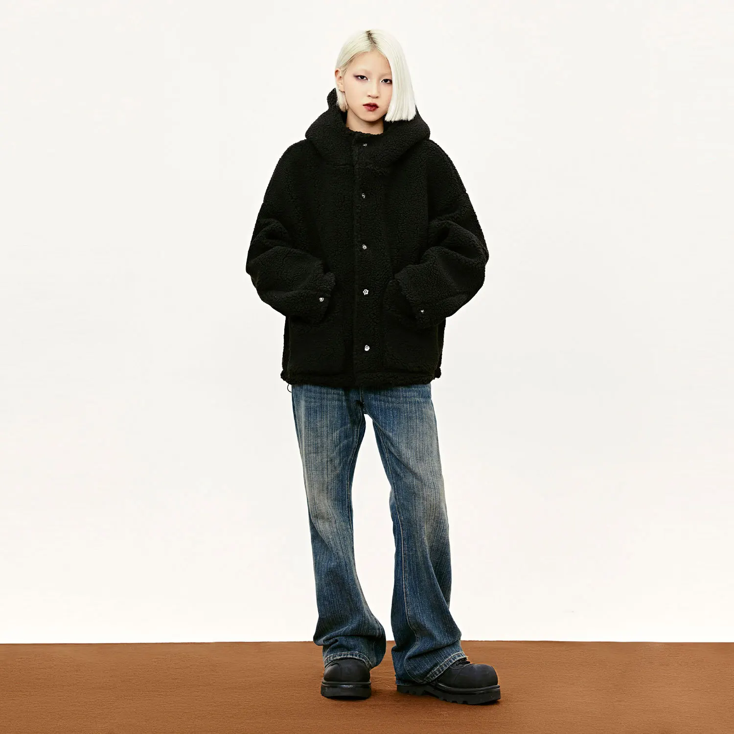 MADEEXTREME Lamb Fleece Jacket Thickened Warm Sherpa Coat