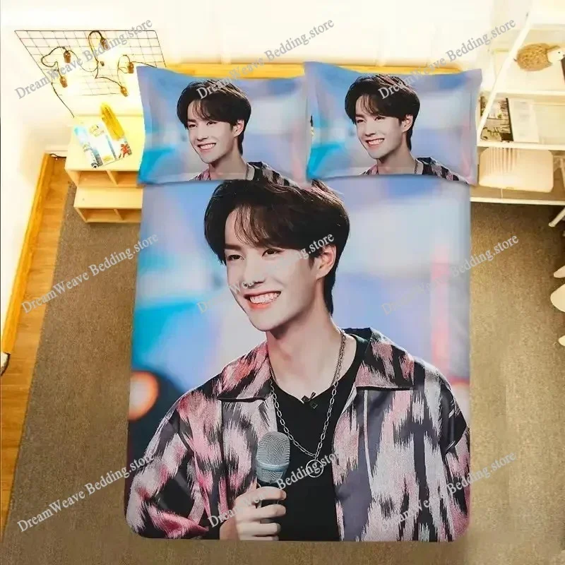 Wang Yibo Poster Pillowcase+ Duvet Cover Single Dormitory Student Knit Yebo Lifestyle Photo Picture Double Bedding Set963
