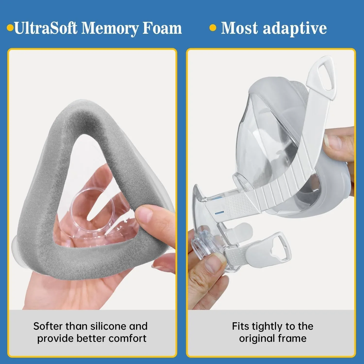 AirFit F20 Atemmaske Memory-Schaum Silikonpolster, Geeignet für F20-Style Maske, Komfortabel und Eng Anliegend, Langlebig – Detail 5