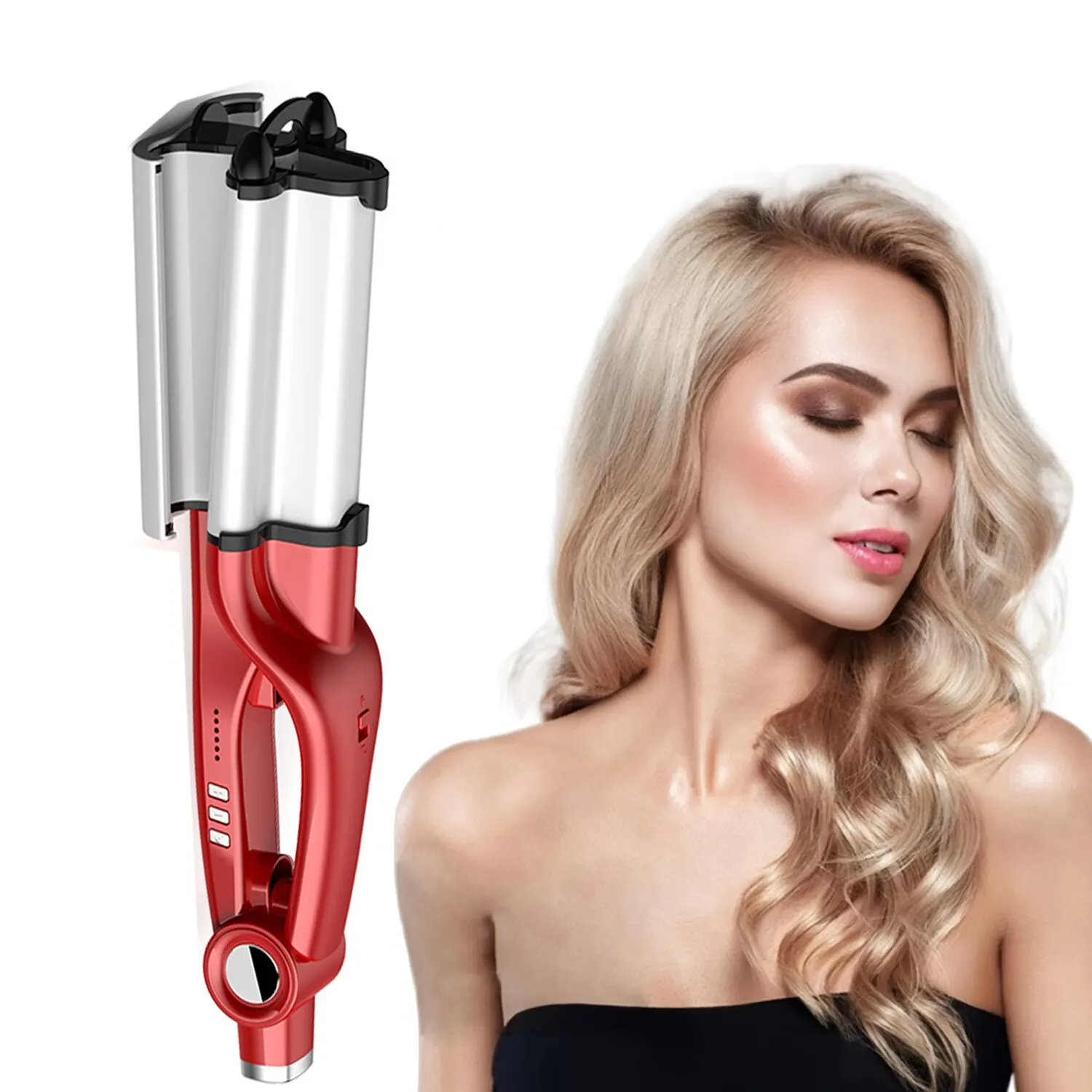 Portable Vintage Waves Electric Hot Curling Iron Wand Hair Styling Tool For All Hair Types Home Use Spiral Curls For Beauty