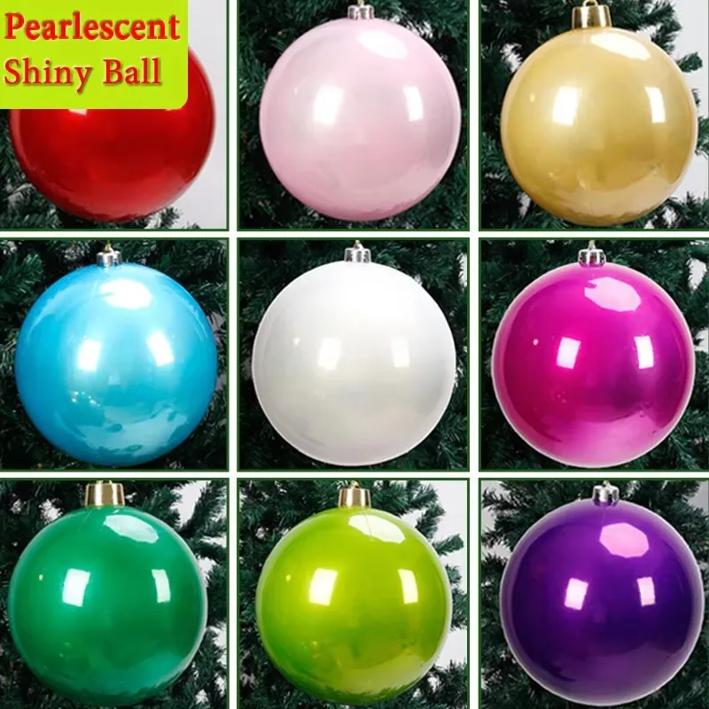 1pcs 120mm-250mm Pearlescent Shiny Christmas Ball Tree Decoration Ornament Hang For Home Bar Party Birthday Wedding Xmas Decor