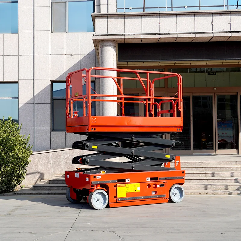 Automatic Electric Lift - Wheeled Silent Scissor Lifting Platform For Warehouse