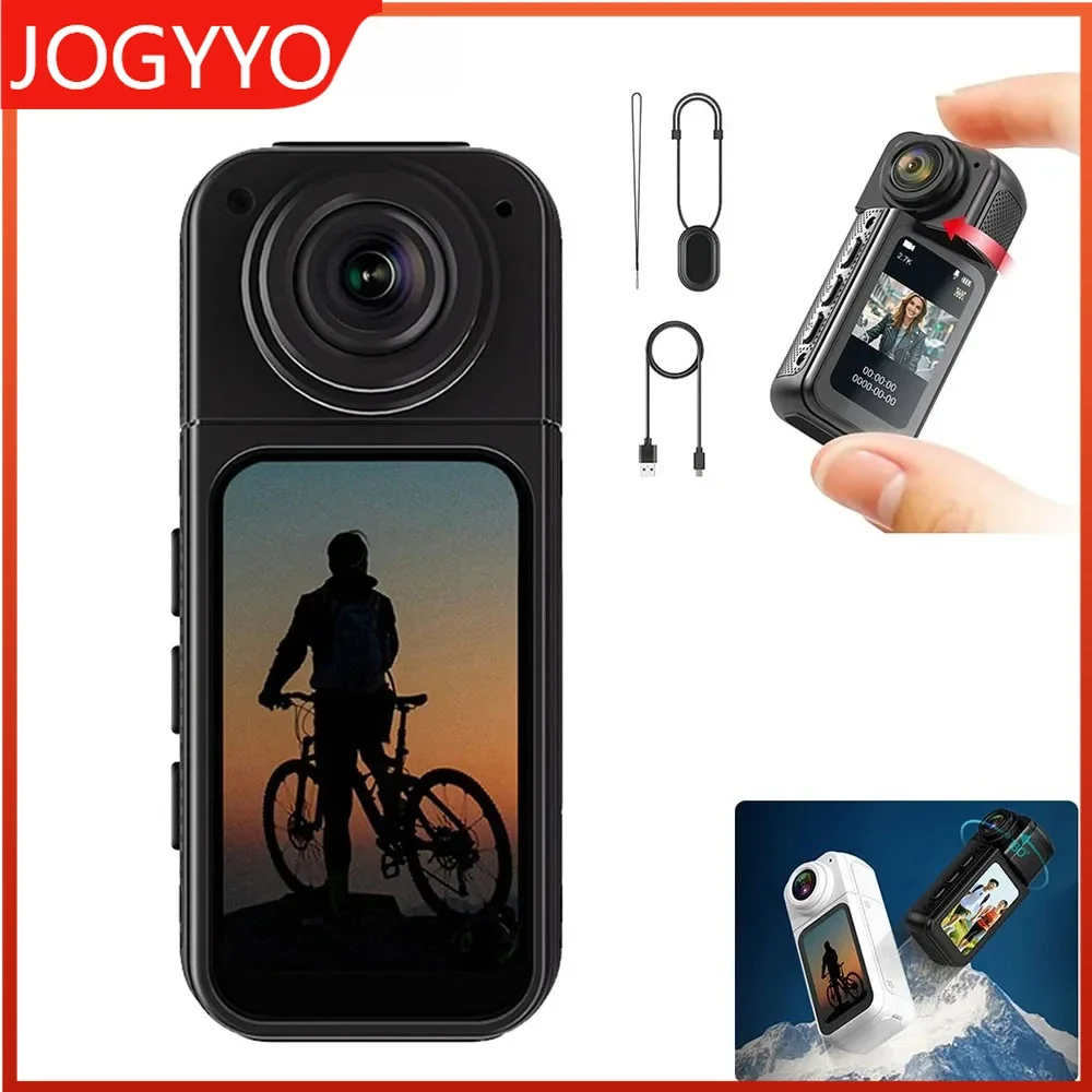 

Mini 2.7K Thumb Action Camera 1080P Pocket Sport Cam 1.47 Lnch 180 Degrees WIFI Recorder Magnetic Attraction Bracket Camera