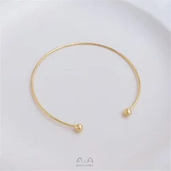 14K gold bag color protection fine screw wringing Bracelet DIY manual bead hanging pendant hand made accessory open Bracelet