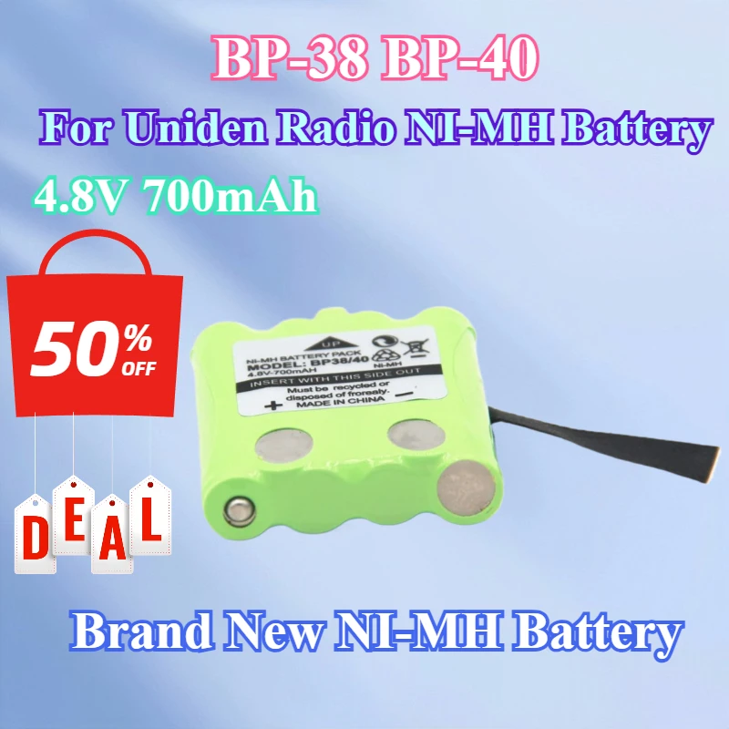 

Brand New NI-MH Battery 4.8V 700mAh Replacement For Uniden Radio BP-38 BP-40 BT-1013 For MOTOROLA TLKR T4 T6 T8 Cordless