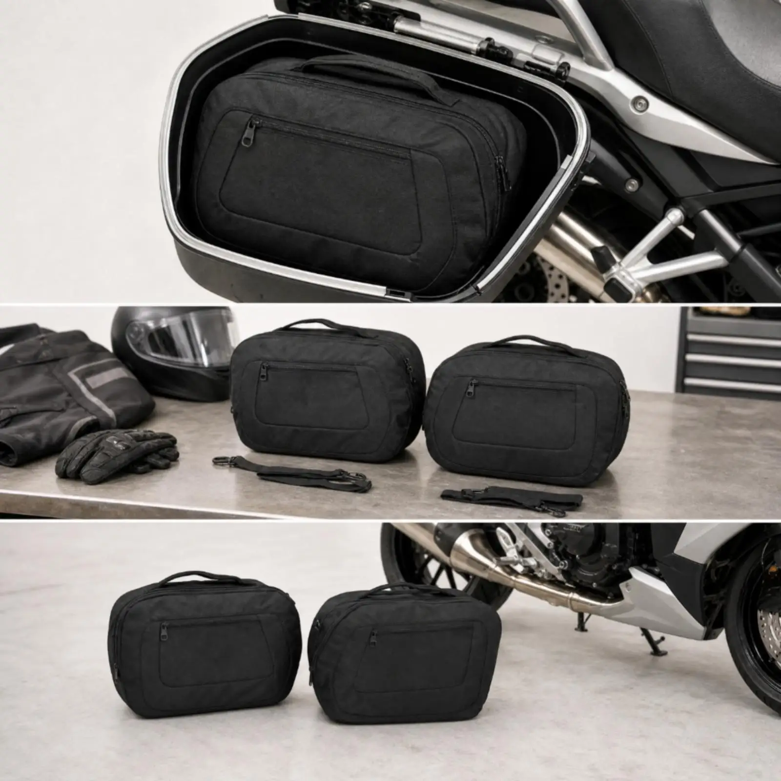 R1200RT Motorcycle Luggage Liner Custom Fit Nylon Storage Bag with Padded Laptop Compartment for Road Trips