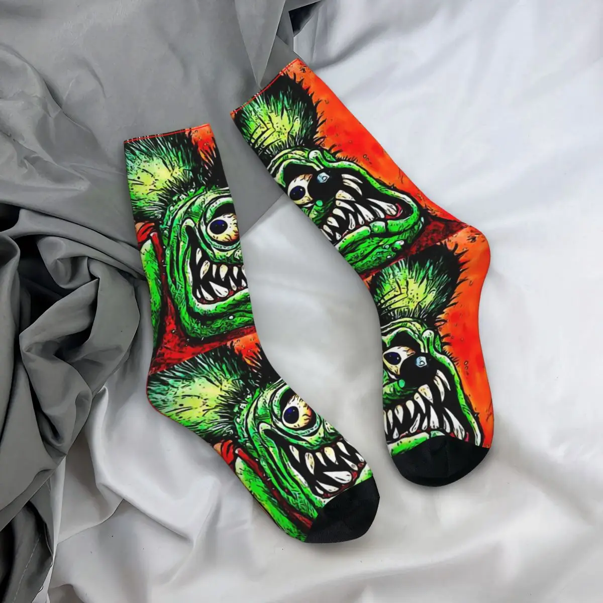 Harajuku Tales Of The Rat Fink 6 Unisex Winter Socks Running Happy Socks Street Style Crazy Sock