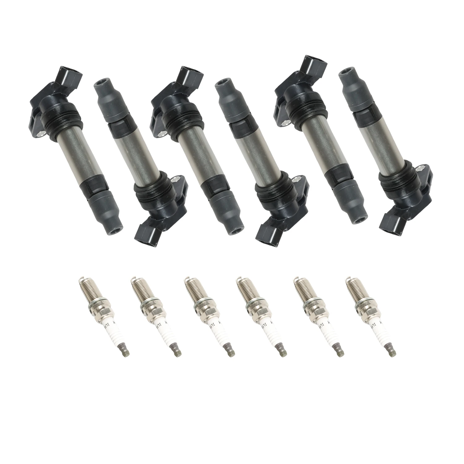 6 قطعة ملفات تشغيل محرك السيارات 6 قطعة إيريديوم اعة UF594 6481 ILFR6B لفولفو S80 S60 XC90 XC70 XC60 V70 L6 3.0L 3.2L أجزاء المحرك #2