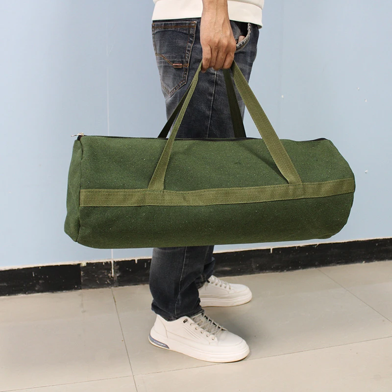 Thick Canvas Pouch Portable Toolkit Multi-functional Organizer Instrument Hardware Wrench Tableware Handbag