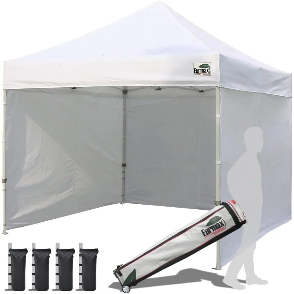 Canopy Tent Commercial Instant Canopies with 4 Removable Zipper End Side Walls and Roller Bag