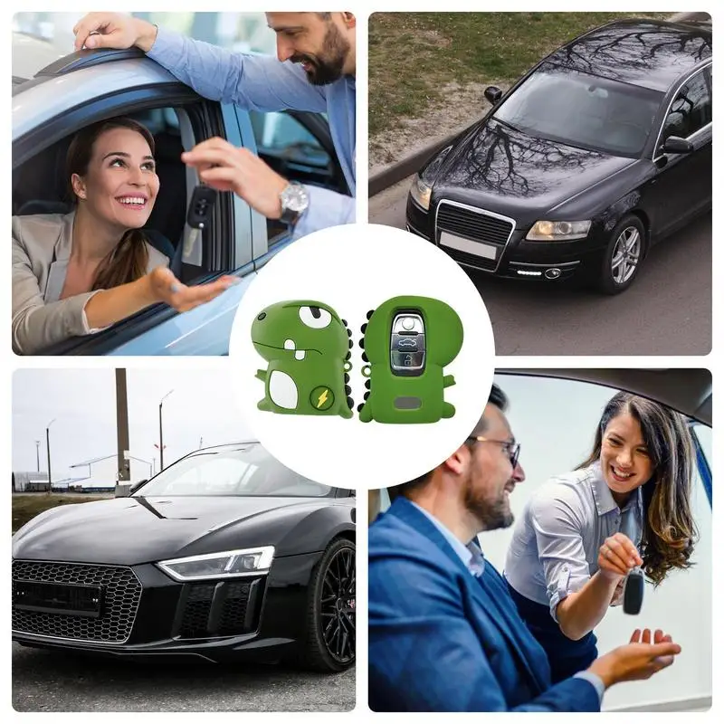 Car Key Fob Case Car Key Fob Holder Cover Reusable Keychain Coin Holder Vehicle Remote Key Fob For Men Adults Birthday Gift