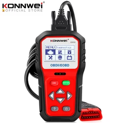 KONNWEI KW818 Enhanced OBDII ODB2 EOBD Car Diagnostic Scanner 12V Battery Tester Check Engine Engine Automotive Code Reader Tool