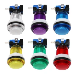 30mm Arcade Round 12V LED Button colorful Push button with 1P, 2P, Coin, Start, pause, exit, select, sticker button