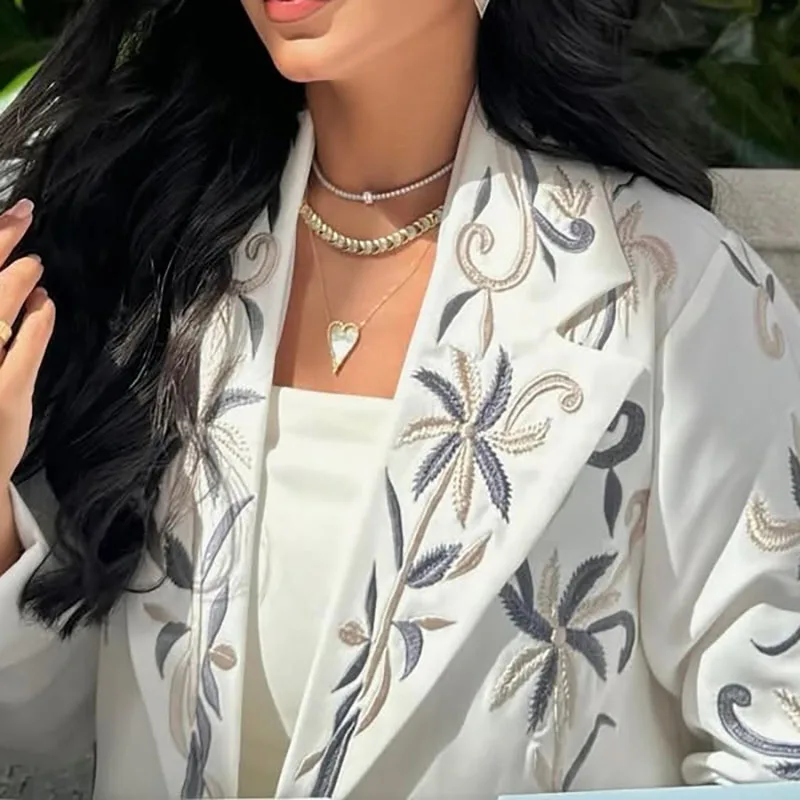 Fashion Lapel Collar Long Sleeve Long Jacket Women Casual Loose Robe Outercoat Spring Autumn Elegant Hight Street Party Cardigan