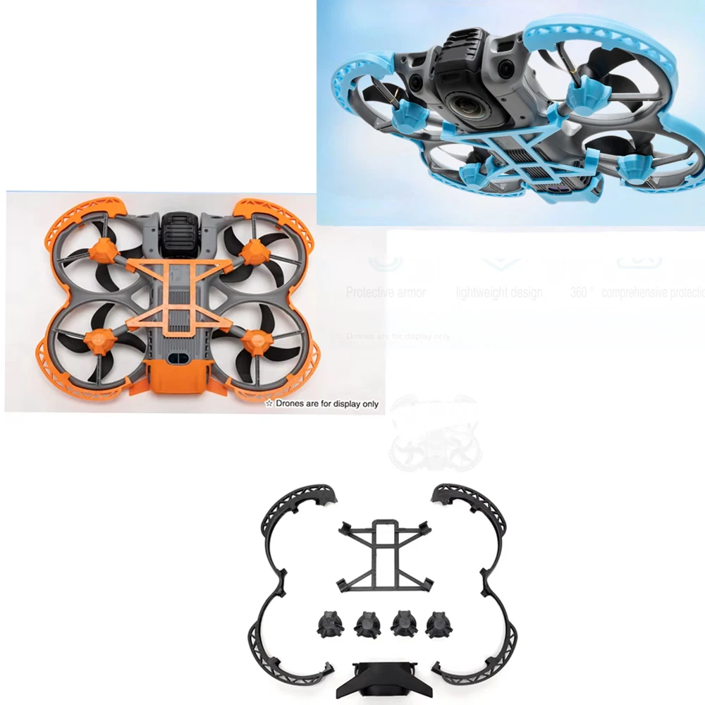 

for DJI Avata 360 Bumper Frame Guard 3D Printed PLA+ Tool-Free Snap-On Protector with Landing Gear Tail Fin Anti-Collision Black