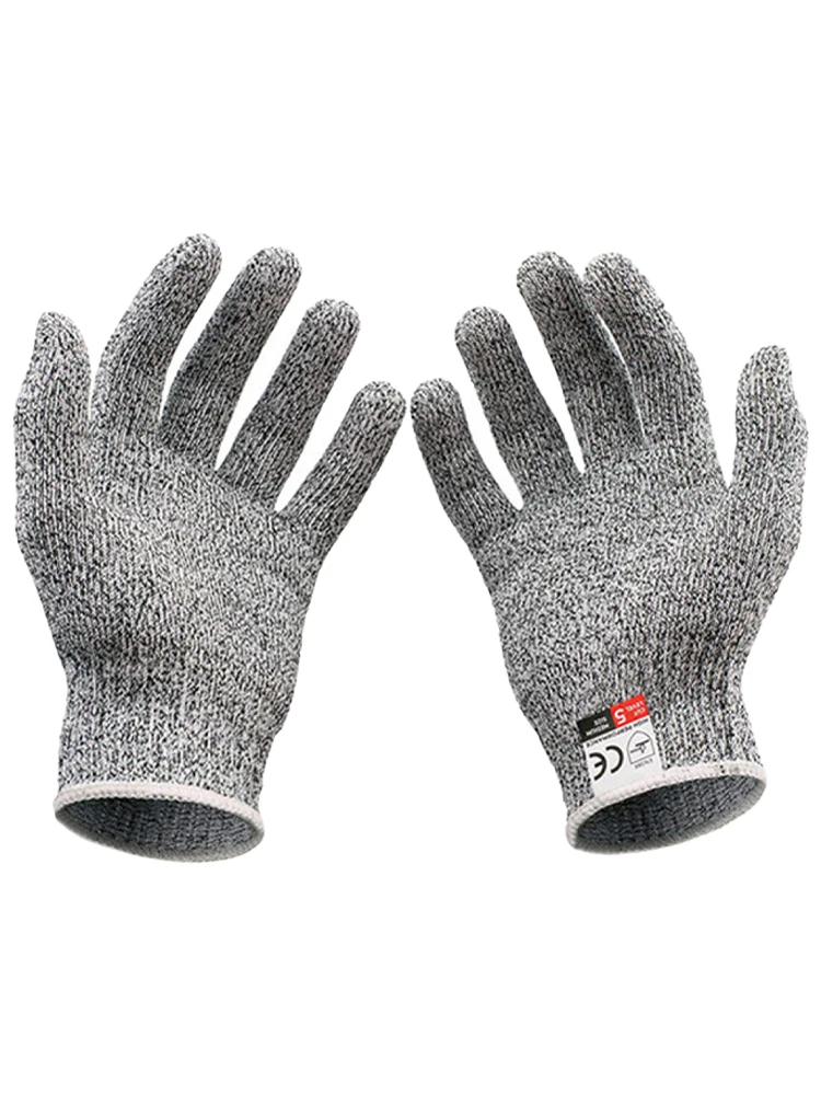 カッチャーカット耐性手袋、キッチン、肉、ガーデニング、魚の鱗、hppe、m、l快適、レベル5、保護安全、大人、ストレッチ、2ペア