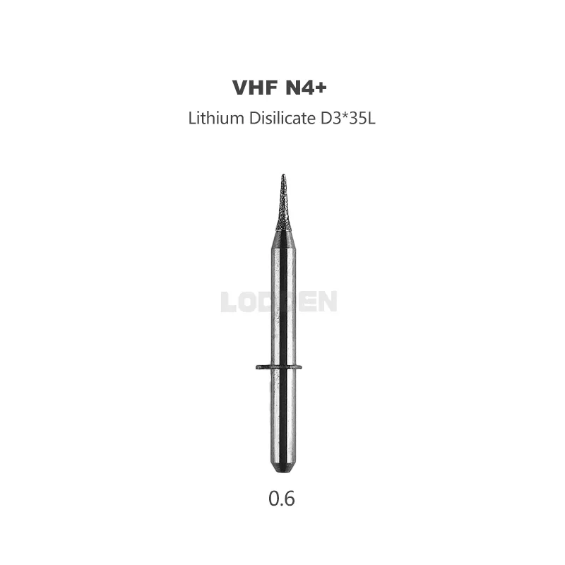 Dental Lab Precision Tools Milling Burs Fit for VHF N4+ Machines Cutting Glass Cermics Length 35mm D3 Dental Materials CAD CAM