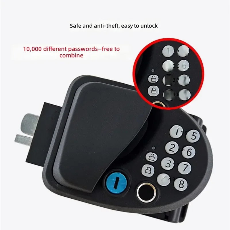 For RV Fingerprint Password Smart Lock with Remote Control for Quanshun Datong IVECO Trailer Camel Modification Middle Door