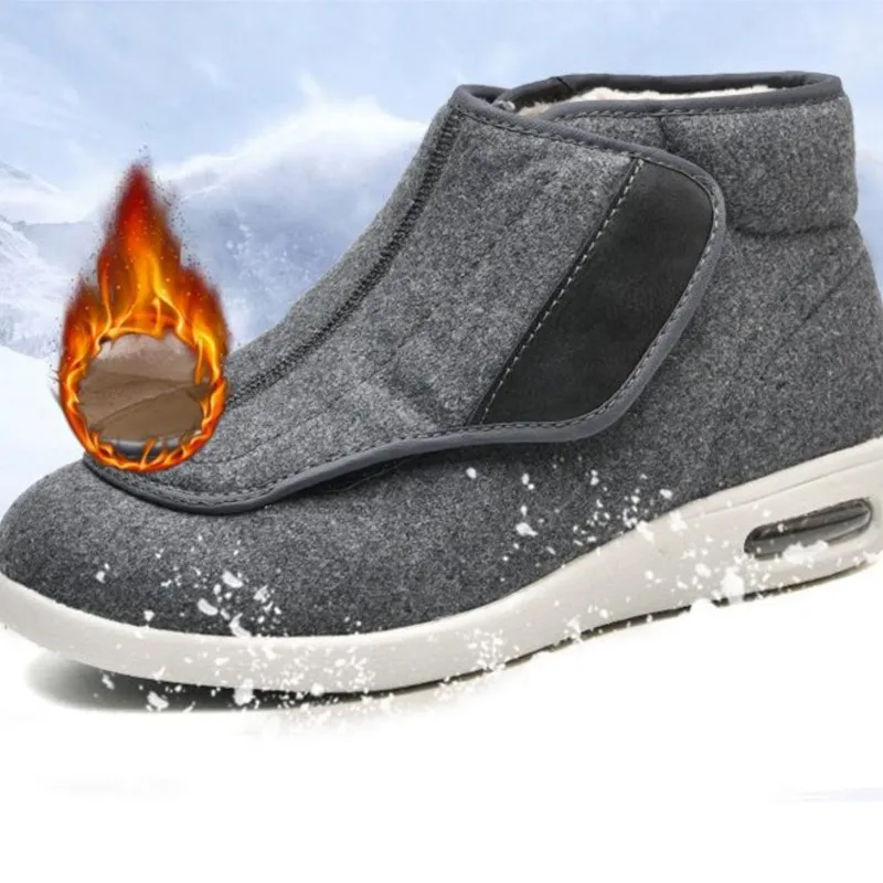 Winter Velvet Orthopedics Wide Feet Swollen Shoes  Eversion Adjusting Soft Comfortable Diabetic Shoes Walking Shoes