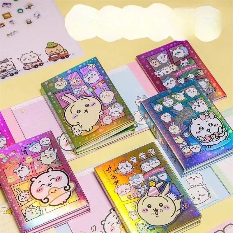 

MINISO Chiikawa Hachiware Usagi Kawaii Anime Cartoon Laser Notebook Message Scratch Pad Fashion Trend Sweetness Gifts for Girls