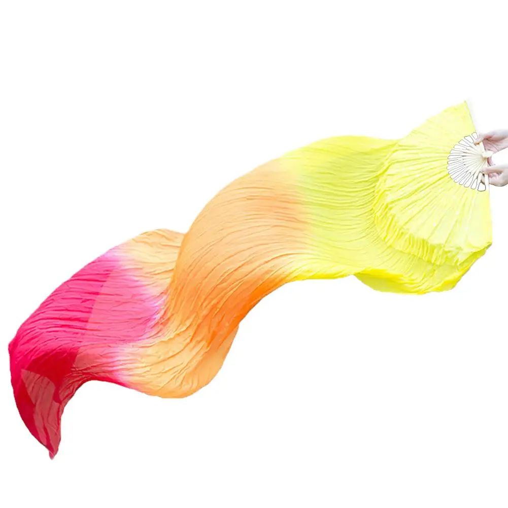 150m Long Dance Fan Simulation Silk Fans Dance Extended Double Sided Adult Performance Fan Double Sided Satin Fans