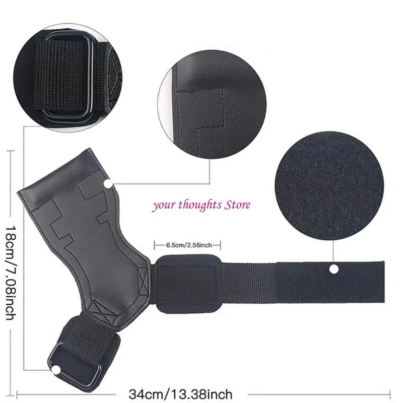 

Heavy duty Lifting Hook Strap Fitness Training Gloves for Gym Workout Pull up 4XBB