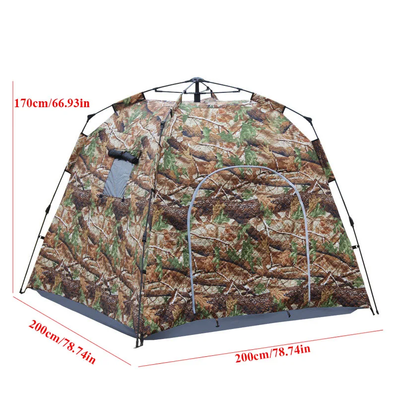 Heighten 1.7m Thick Filling Cotton Layer Ice Fishing Tent Professional Keep Warm Winter Hydraulic Automatic Outdoor Camouflage