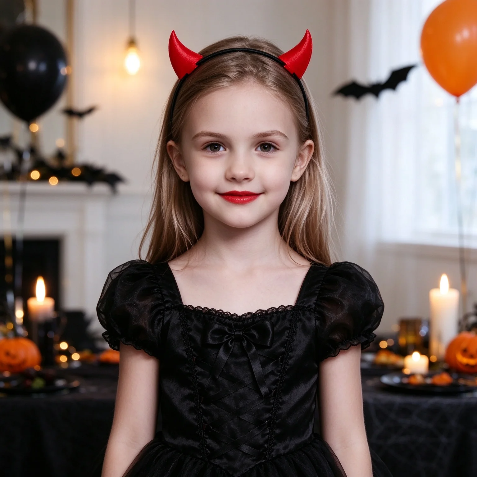 Devil Horns Headband, Red Black Demon Ox Horn Hair Band Halloween Cosplay Party Costume Hair Accessories for Women Girls