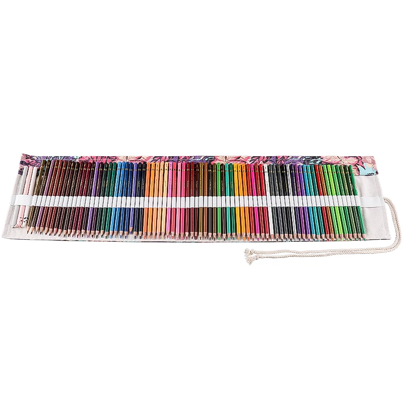 Étui à crayons coloré avec grille, esthétique antique, sac de rangement pour crayons cosmétiques, boîte de rangement de papeterie, 12 trous, 24