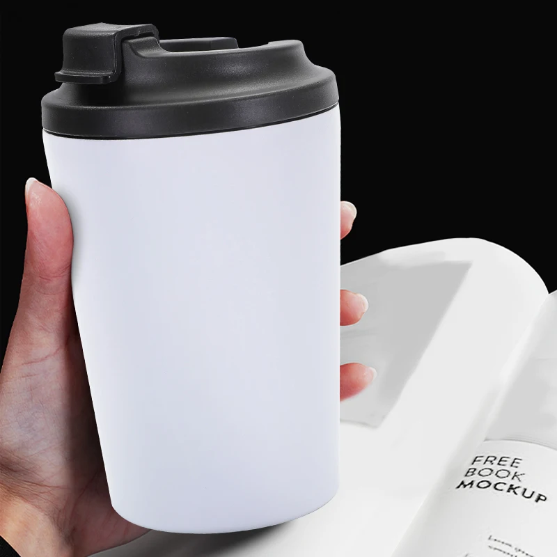350ml/12oz Double Stainless Steel 304 Coffee Thermos Mug Leak-Proof Non-Slip Car Vacuum Flask Travel Thermal Cup Water Bottle