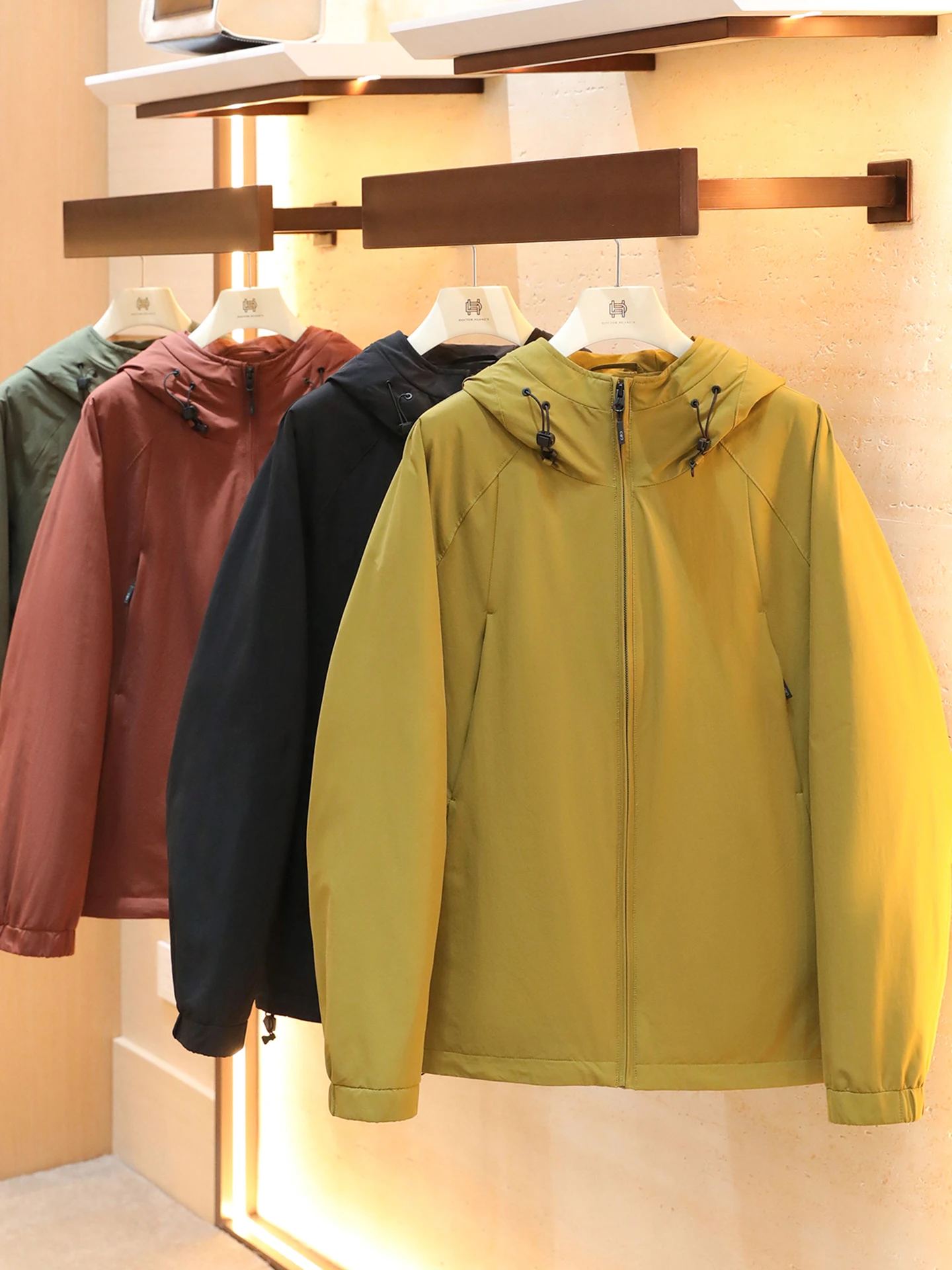 Men's Casual down Jacket Goose down Outdoor Three-Proof Winter Sportswear Versatile Stylish Polyester Fiber Long Sleeve Zipper