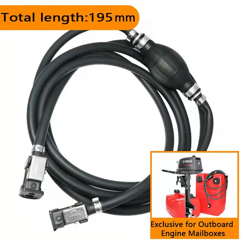 For Yamaha Motorboat 195mm Novo Combustível Linha Mangueira Outboard Boat Engine Gasolina Tanque Conectores Kit Para ﻿And Port